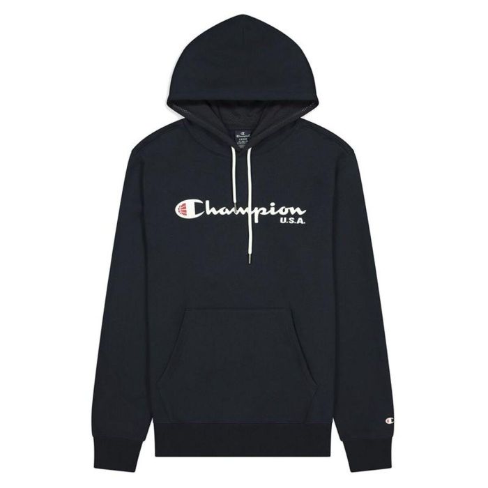 Sudadera con Capucha Hombre Champion Champion USA Logo Azul oscuro M 0