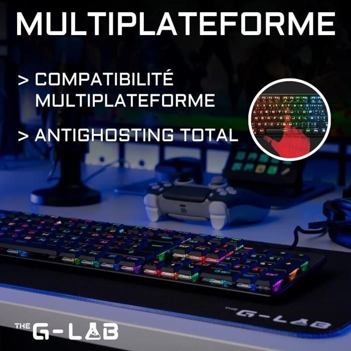 Teclado de juego de cableado El interruptor de perfil bajo G -lab - Rojo 3 Teclado de juego de cableado El interruptor de perfil bajo G -lab - Rojo 3