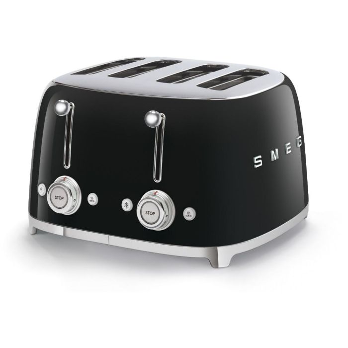 Smeg TSF03BLEU Tostador 4 rebanadas de Plástico y Acero Inoxidable, Negro, Estilo Años 50, 2000W 0 Smeg TSF03BLEU Tostador 4 rebanadas de Plástico y Acero Inoxidable, Negro, Estilo Años 50, 2000W 0