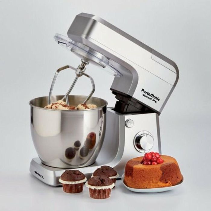 Ariete 1598/1 Robot de Cocina Gourmet 7L con Jarra de Vidrio 1.5L, Acero Inoxidable y Accesorios - Pastamatic 6 Ariete 1598/1 Robot de Cocina Gourmet 7L con Jarra de Vidrio 1.5L, Acero Inoxidable y Accesorios - Pastamatic 6