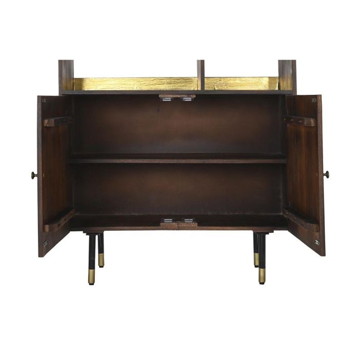 Estanteria Moderno DKD Home Decor Marron Oscuro Dorado 35 x 200 x 90 cm 3