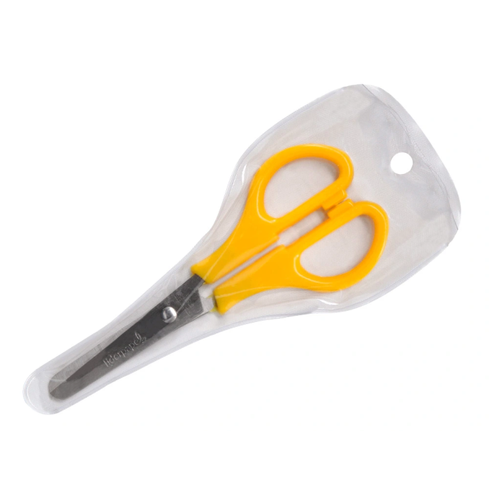 Liderpapel Tijera PS-52-D con Funda, 14 cm, Puntas Redondeadas, Acero Inoxidable, Mango Plástico, Colores Surtidos, Uso Hogar y Oficina 2