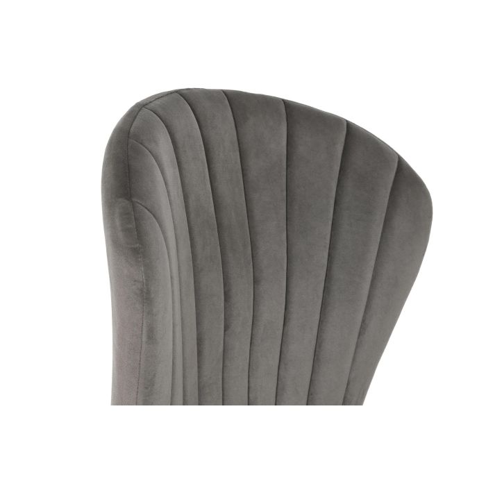 DKD Home Decor Taburete Gris Claro Dorado Metal Terciopelo 53 x 102 x 55 cm (2 Unidades) 2