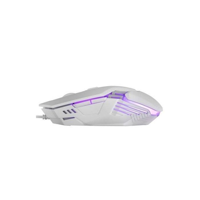 Mars Gaming MM024 WH Ratón Gaming Óptico 4000 DPI Ajustable, RGB Flow, 6 Botones Huano, Compatible PC/Consolas, Blanco 3