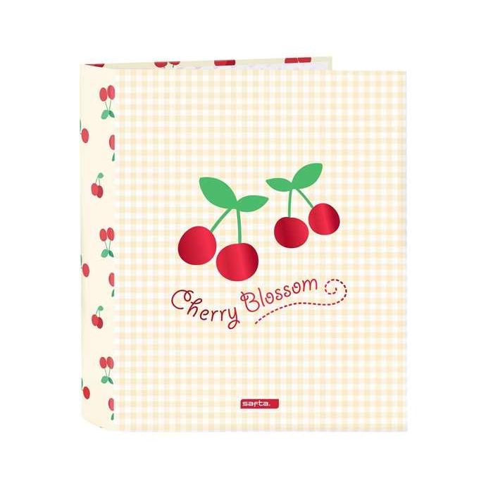 Carpeta de anillas Safta Cherry Beige A4 27 x 33 x 6 cm 2 Carpeta de anillas Safta Cherry Beige A4 27 x 33 x 6 cm 2