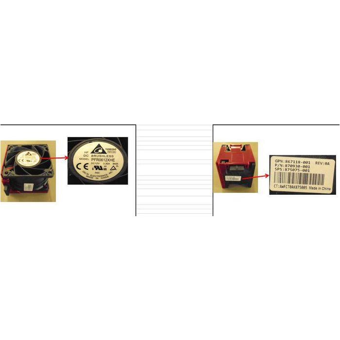 Hewlett Packard Enterprise Módulo de Ventilador Estándar para Servidores HP ProLiant DL380 Gen10, 60x60x38mm, Refrigeración Efectiva