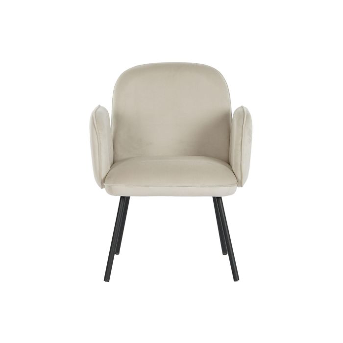 DKD Home Decor Butaca Beige Negro 60 x 83 x 65 cm (2 Unidades) 6