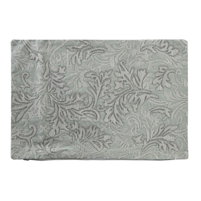 DKD Home Decor Funda de Cojín Decorativa Floral Verde 40x60 cm de Algodón y Poliéster con Cremallera Oculta