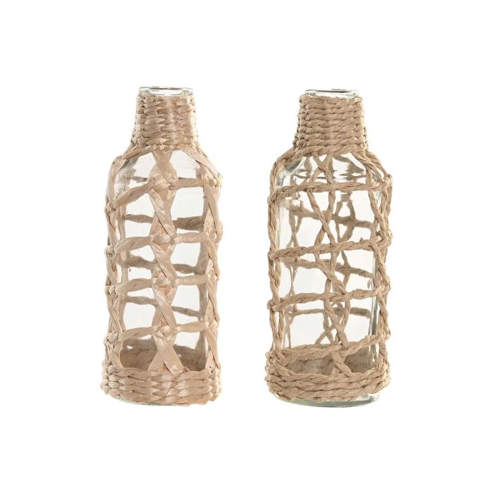 Jarron Cottage DKD Home Decor Transparente Marron 7 x 19 x 7 cm (24 Unidades) 0 Jarron Cottage DKD Home Decor Transparente Marron 7 x 19 x 7 cm (24 Unidades) 0