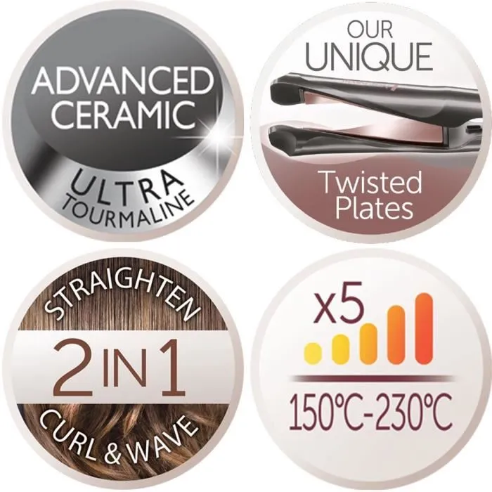 Remington Rizador Rizador Curl Confidence Advanced Ceramic Turmalina Antiestático S6606 2