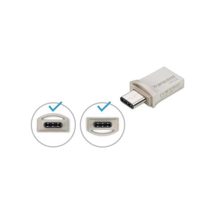 STICK 256GB TRANSCEND JetFlash USB3.1.Pen Drive.OTG Type-A&C.Silver 3 STICK 256GB TRANSCEND JetFlash USB3.1.Pen Drive.OTG Type-A&C.Silver 3