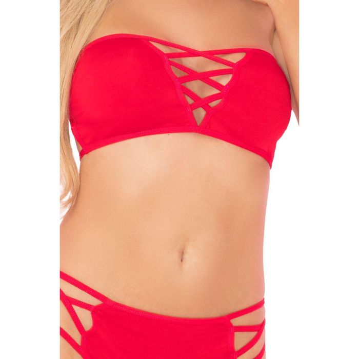 Conjunto de Lencería Pink Lipstick Rojo (M/L) 7