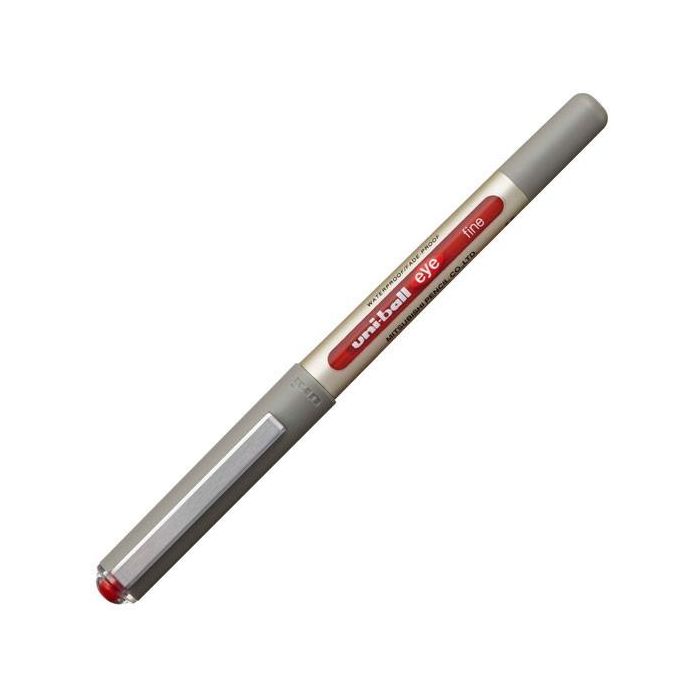 Uni-Ball Rollerball Eye Fine Ub-157 0.7 mm Rojo - Caja de 12 unidades - Tinta pigmentada resistente