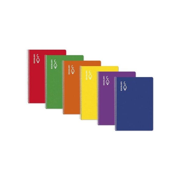 Bloc Escolofi Tapa Dura Fº 50H Milimetrado 3X3X9 70G Rojo 5 unidades