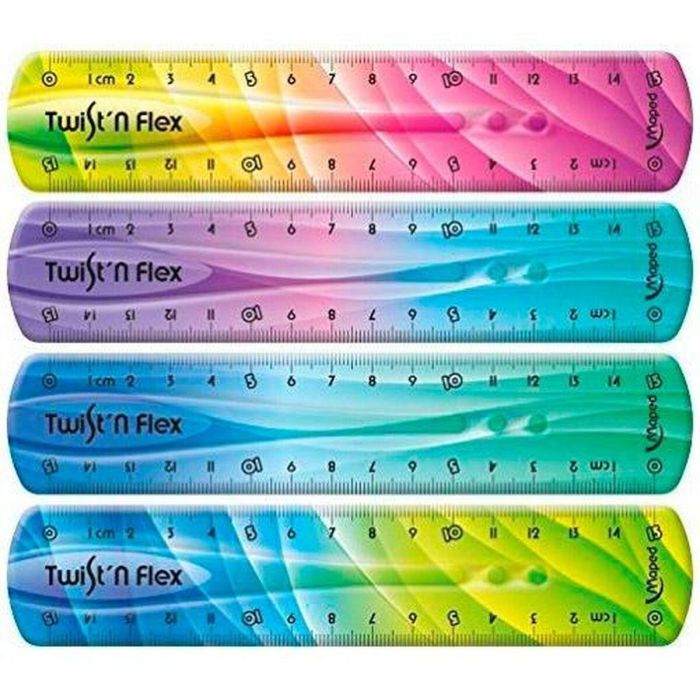 Set de reglas Maped Twist'n Flex Multicolor 15 cm Flexible 20 Unidades 1