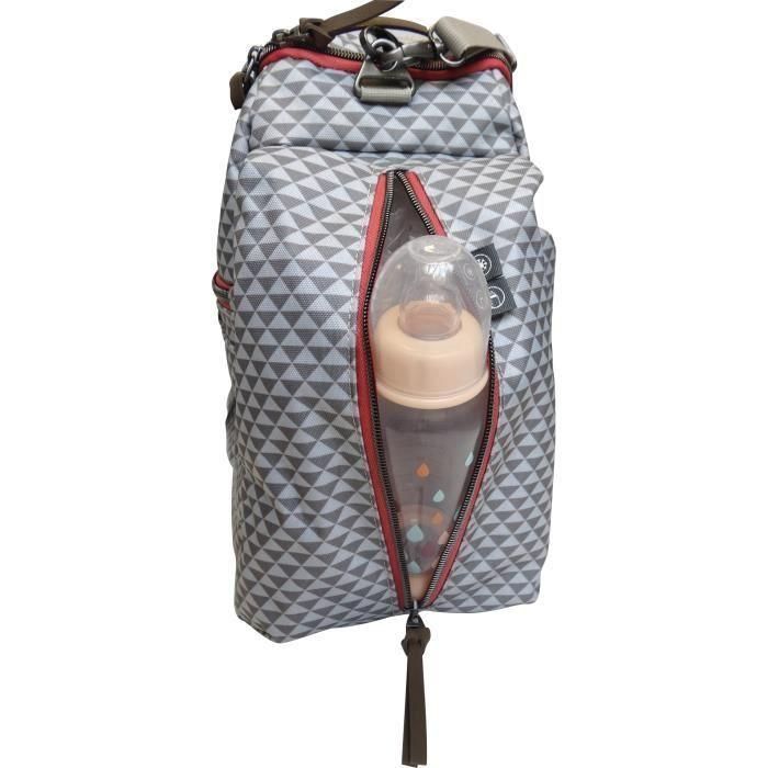 BEABA Sydney II Play Print Gris / Coral Bolsa 3 BEABA Sydney II Play Print Gris / Coral Bolsa 3