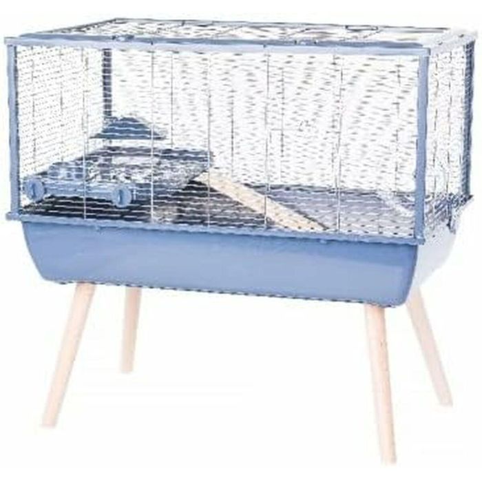 ZOLUX ZOL1694818548789 Jaula Elevada Néolife para Hámsteres 78 x 48 x 75 cm Azul