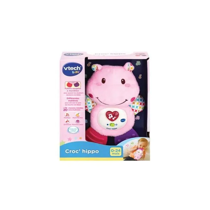 Vtech Baby Croc'hippo rosa - Sonajero musical para bebé con texturas y música 4