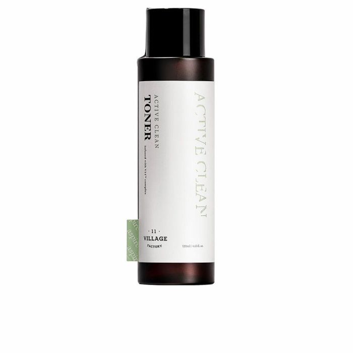 Village 11 ACTIVE CLEAN Tóner Facial Purificante y Equilibrante para Piel Mixta y Grasa 120 ml. Hidrata, regula sebo, desobstruye poros.