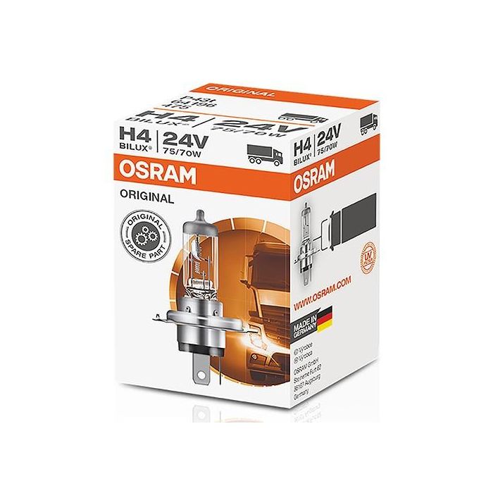 Halogen Osram Orginal 64196 P43T 24 V 75-70 W H4 OS64196 Halogen Osram Orginal 64196 P43T 24 V 75-70 W H4 OS64196