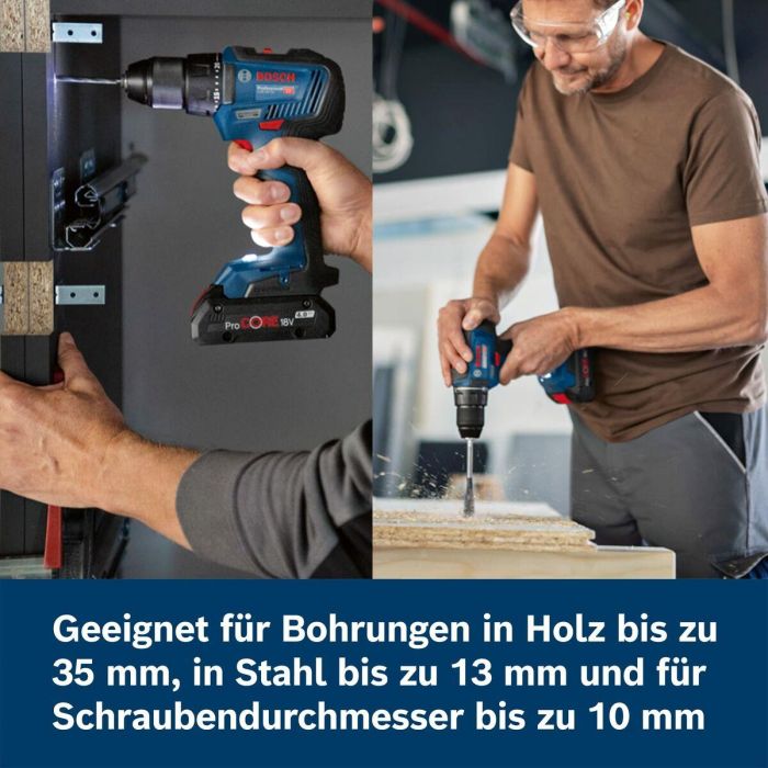 Bosch Professional GSR 18V-55 Taladro Atornillador Inalámbrico Motor Sin Escobillas 18V 55 Nm con 2 Baterías 4.0Ah ProCORE y L-BOXX 6 Bosch Professional GSR 18V-55 Taladro Atornillador Inalámbrico Motor Sin Escobillas 18V 55 Nm con 2 Baterías 4.0Ah ProCORE y L-BOXX 6