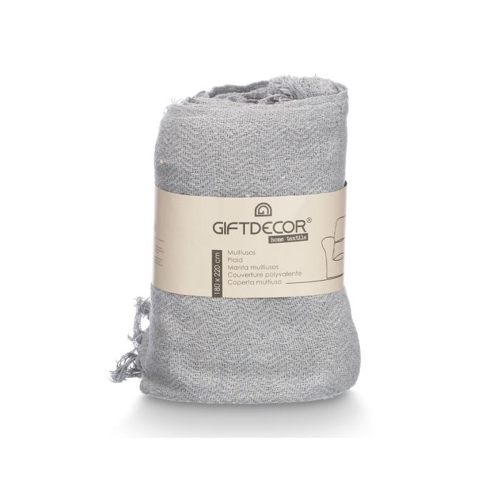 Multiusos Pompon Gris 180x220 cm - Giftdecor (8 Unidades) 2 Multiusos Pompon Gris 180x220 cm - Giftdecor (8 Unidades) 2