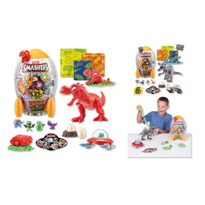Zuru Huevo Dinosaurios vs Aliens Smashers, Construye y Lucha, Incluye 20 Sorpresas - Modelos Surtidos