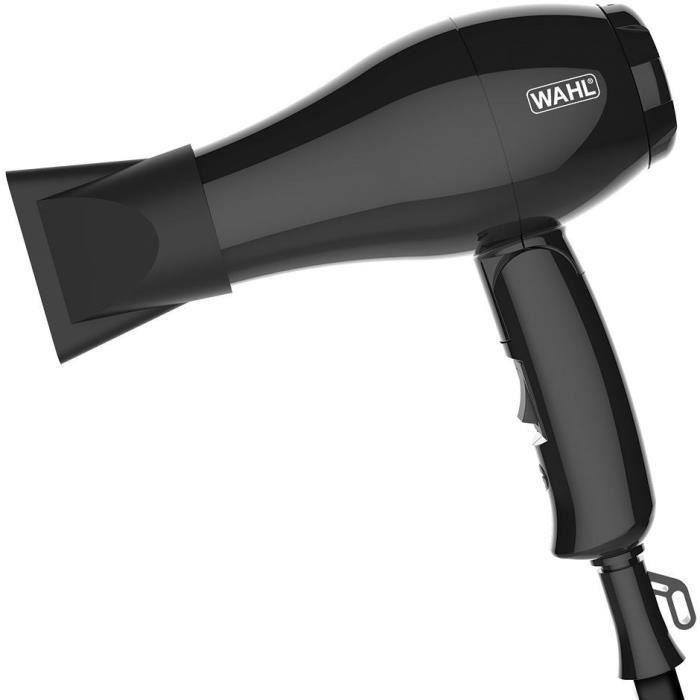 Secador de pelo de viaje - WAHL - SECADOR DE PELO DE VIAJE - 1000 W - 2 velocidades - Negro 1