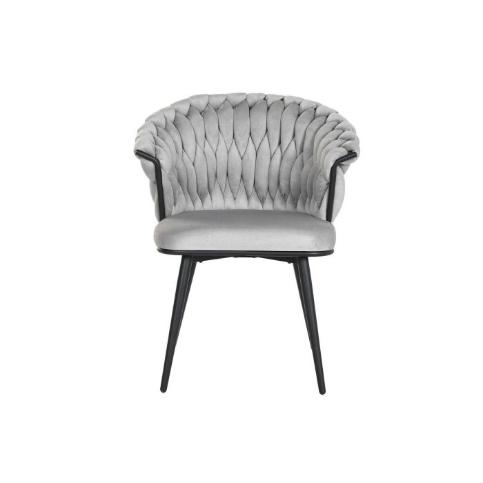 Silla Moderno DKD Home Decor Gris Negro 60 x 84 x 66 cm 5 Silla Moderno DKD Home Decor Gris Negro 60 x 84 x 66 cm 5