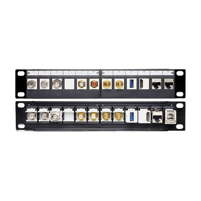 DeLOCK 43259 Patchpanel 12 Puertos RJ45 Negro, 255 mm x 44 mm x 12 mm 3