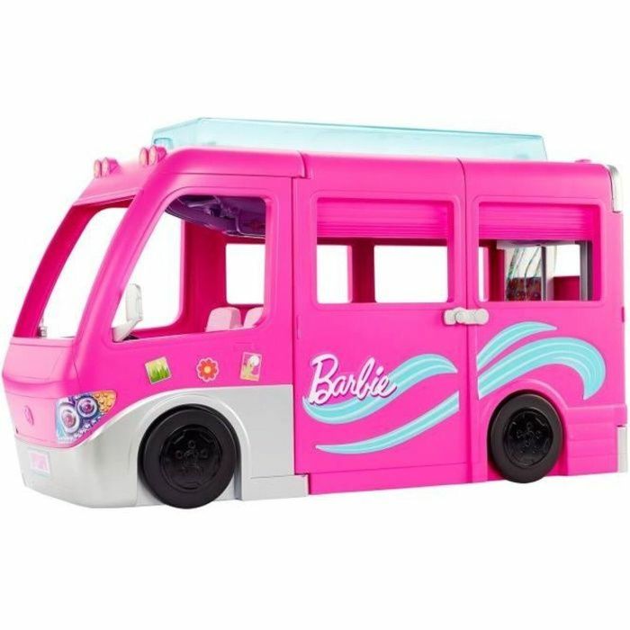 Barbie Mega Motorhome Vehículo Transformable para Muñecas con 7 Zonas de Juego, Tobogán Extensible y Múltiples Accesorios 7 Barbie Mega Motorhome Vehículo Transformable para Muñecas con 7 Zonas de Juego, Tobogán Extensible y Múltiples Accesorios 7