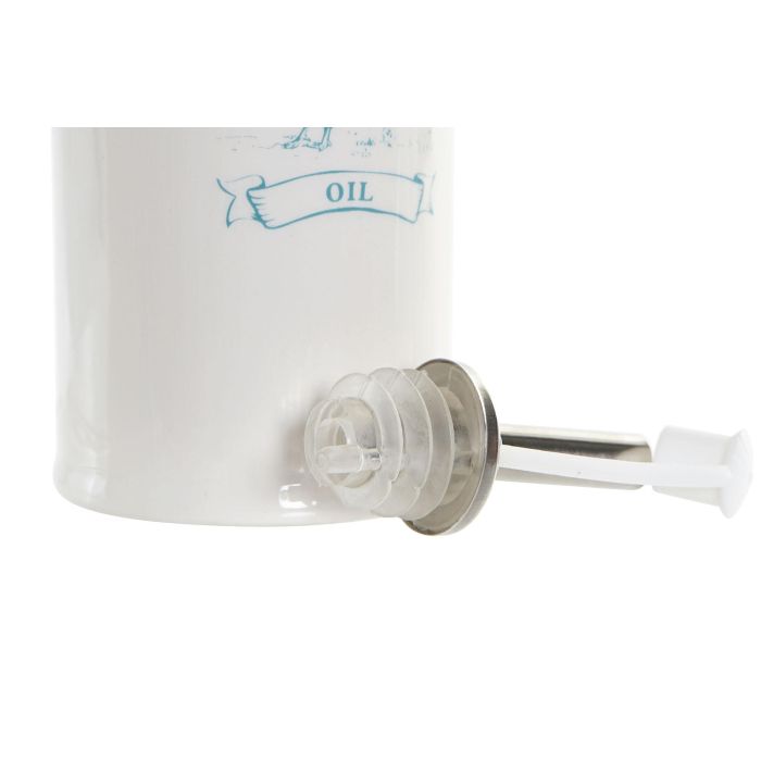 DKD Home Decor Aceitera Vinagrera Alpino, Blanco Turquesa 6.1 x 23 x 6.1 cm Set de 2 2