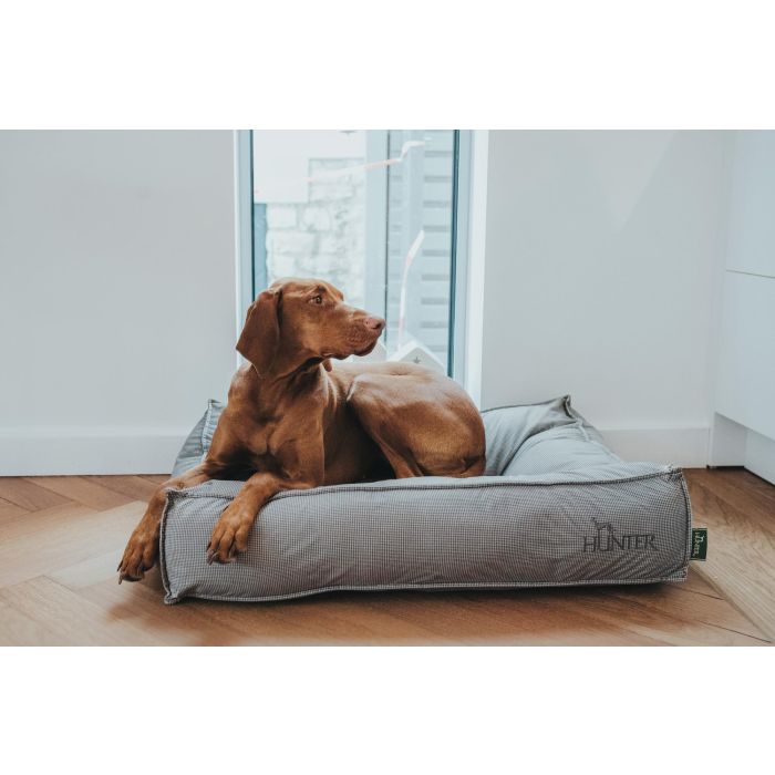 Hunter Cama Acolchada para Perros Lancaster 120x90 cm Gris - Funda Lavable, Relleno Extraíble 2