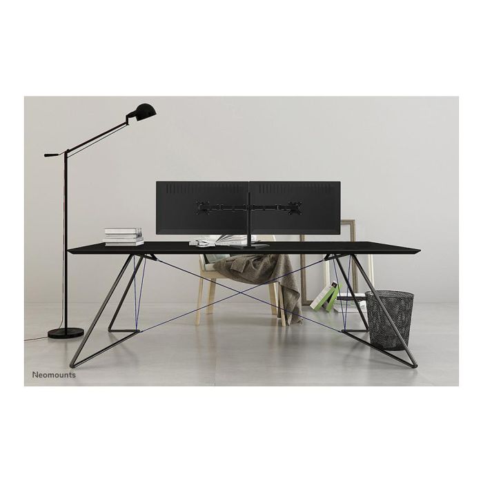 Neomounts FPMA-D550DDBLACK Soporte de Escritorio para Doble Pantalla de hasta 32", Altura Ajustable, 8 kg por Pantalla, Negro
