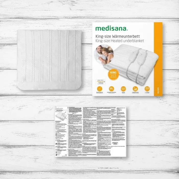 Medisana Manta Calentada King Size Mezisana - HU 676 XXL - 2 Elementos de Control, 150 x 160 cm, 4 Configuraciones de Temperatura, Lavable 4