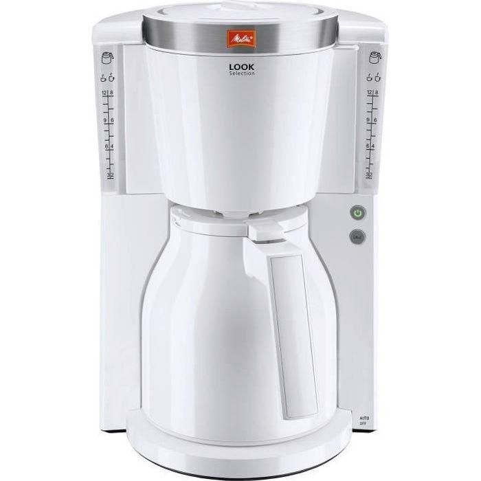 MELITTA 1011-11 Cafetera Look IV Therm Selection 1011-11 Blanco / Acero cepillado MELITTA 1011-11 Cafetera Look IV Therm Selection 1011-11 Blanco / Acero cepillado