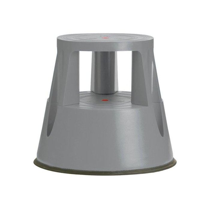 Taburete Twinco Twin Lift 2 Peldaños Con Ruedas Gris