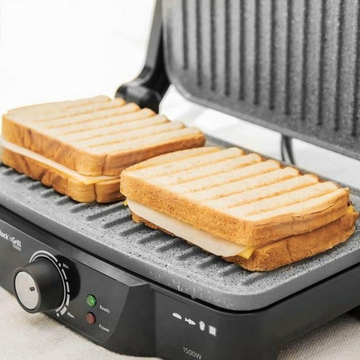 Grill de contacto Cecotec Rock'n Grill 1500W Negro/Plateado 1500 W 1 Grill de contacto Cecotec Rock'n Grill 1500W Negro/Plateado 1500 W 1