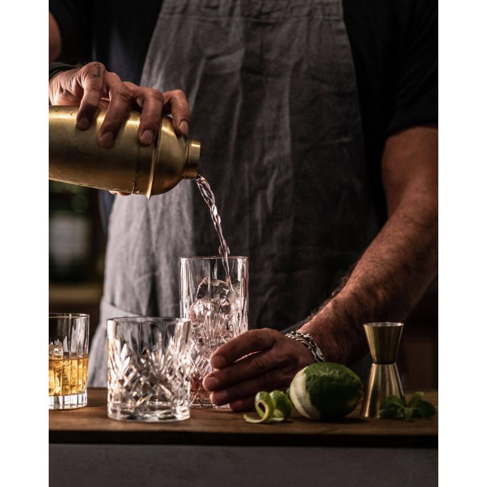 La Mediterranea Vaso Whisky Alto Palm 620 ml Ps (24 Unidades)