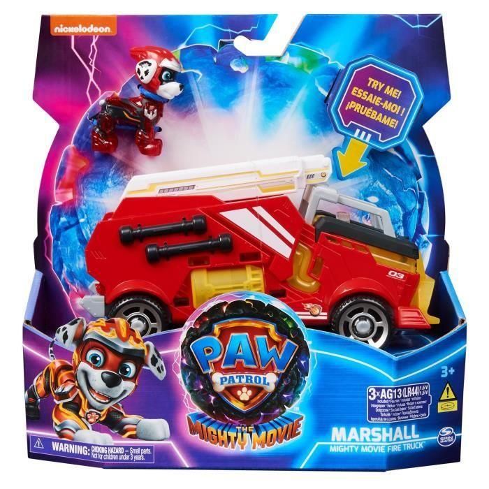Spin Master 6067509 Patrulla Canina La Película Vehículo de Marshall con figura - Edad +3 años 2