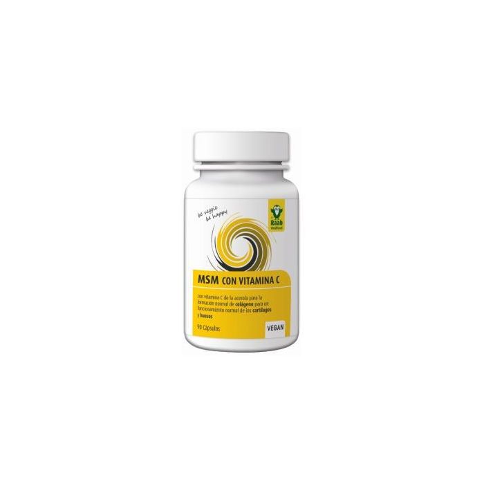 RAAB VITALFOOD MSM con Vitamina C de Acerola, Suplemento Vegano, 90 Cápsulas