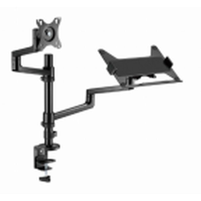 Gembird MA-DA-04 Soporte de Escritorio para Monitor hasta 32" y Portátil 15.6" con Bandeja VESA 100x100 75x75 Ergonómico Negro 0 Gembird MA-DA-04 Soporte de Escritorio para Monitor hasta 32" y Portátil 15.6" con Bandeja VESA 100x100 75x75 Ergonómico Negro 0