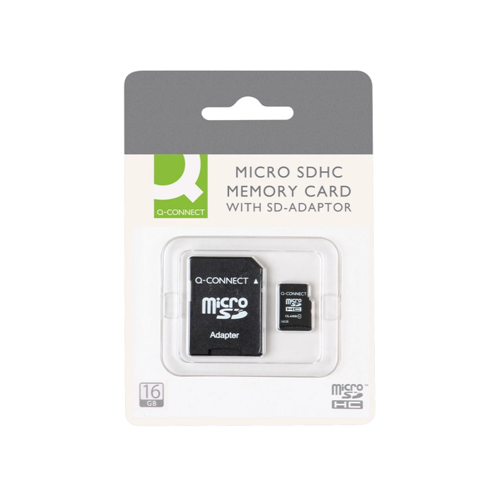 Q-connect Memoria Micro SD Flash 16 GB Clase 6 con Adaptador 1