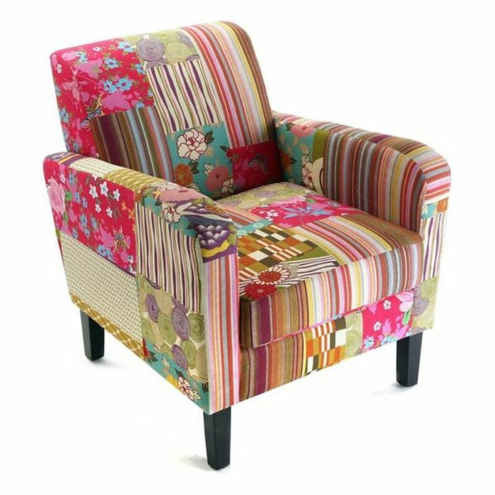 Sillón Versa Patchwork Algodón (77 x 71 x 65 cm)