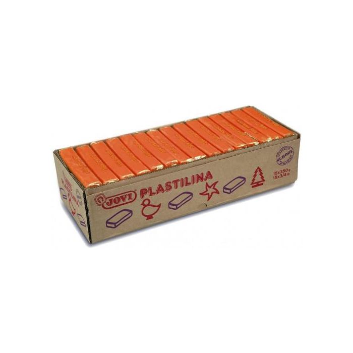 Jovi 7204 Caja 15 Pastillas Plastilina 350 g Naranja