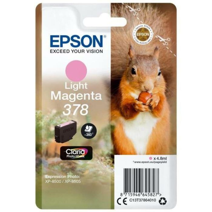 EPSON Singlepack Light Magenta 378 Claria Photo HD Ink 1 EPSON Singlepack Light Magenta 378 Claria Photo HD Ink 1