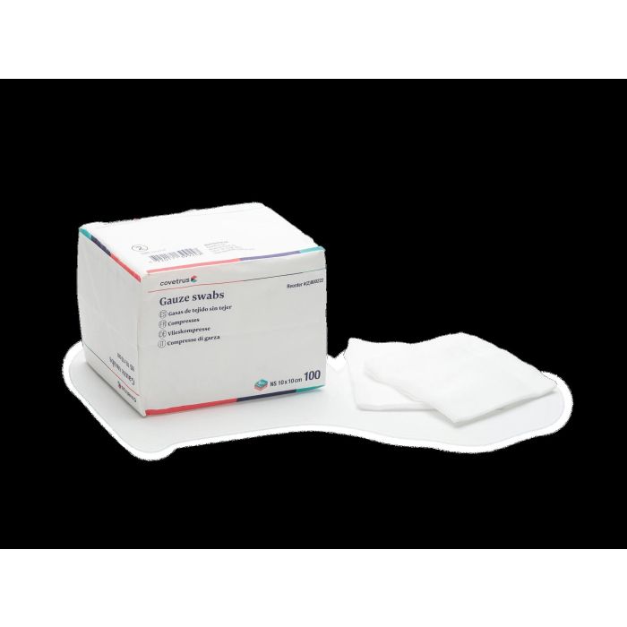 Covetrus Gazas No Estériles 8 Dobles 10x10 cm 100Ud - Altamente Absorbentes, Borde Plegado