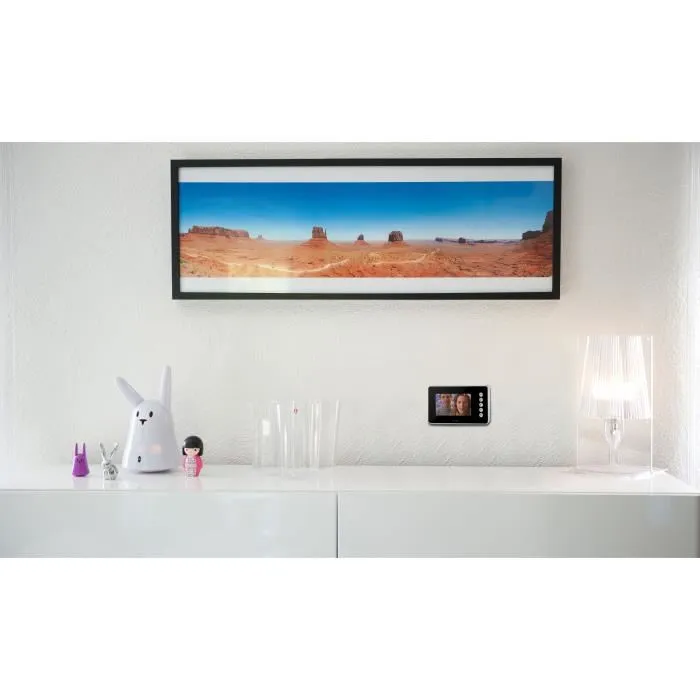 Chacon Videoteléfono en Color 4.3" Negro con Pantalla Ultraplana y Tecnología de 4 Hilos 1