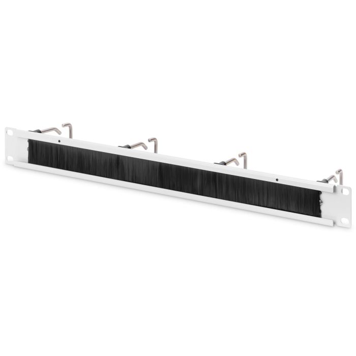 DIGITUS Kabelrangierpanel Stahlbügeln+Bürstenleiste 19" 1HE 1