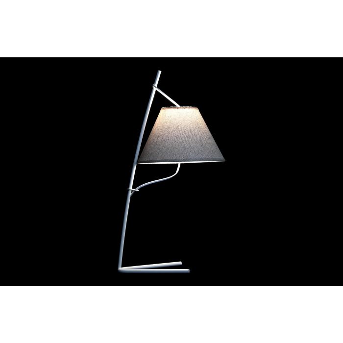 DKD Home Decor Lámpara Sobremesa Moderno Dorado Blanco Beige Metal Lino 31 x 57 x 25 cm (2 Unidades) 1